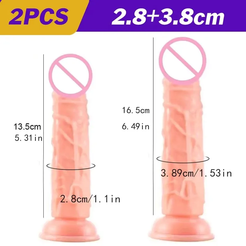 Realistic Flesh Colored Silicone Dildo with Suction Cup Soft Butt Plug Adult Sex Toy for Women And Men Realistic Soft Dildo — image 9