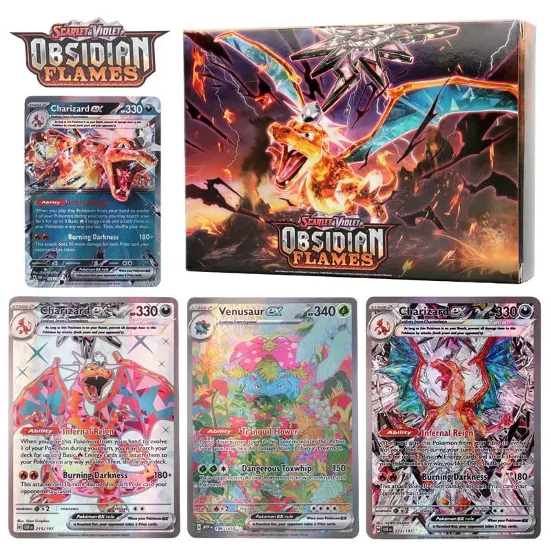 60/100Pcs English Pokemon Card 1996 Year Shining Charizard Pikachu Mewtwo trade Card Kids Pokemon Toy — image 22