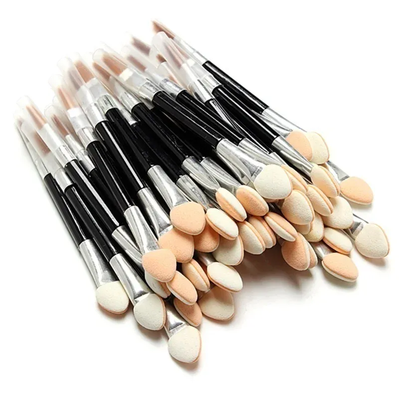 10Pcs Applicator Double-Ended Cosmetic Brushes Women Makeup Eyeshadow Eyeliner Sponge Lip Brush Set Disposable Makeup Brush — image 2