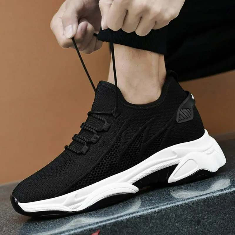 Männer Schuhe 10cm Höhe Erhöhen Turnschuhe Outdoor Atmungsaktive Casual Schuhe Lace-up Männer Lauf Schuh Mesh Weiche Sohle aufzug Schuhe