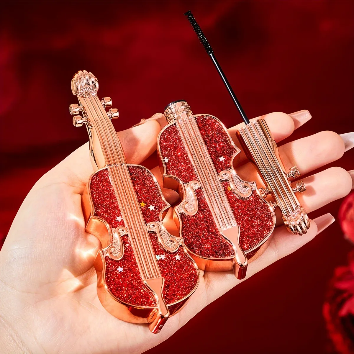 Violin Lengthening Curl Styling Mascara Waterproof Slim Long Curling Fine Brush Head Very Thin Lasting No Smudging Eye Makeup — image 2