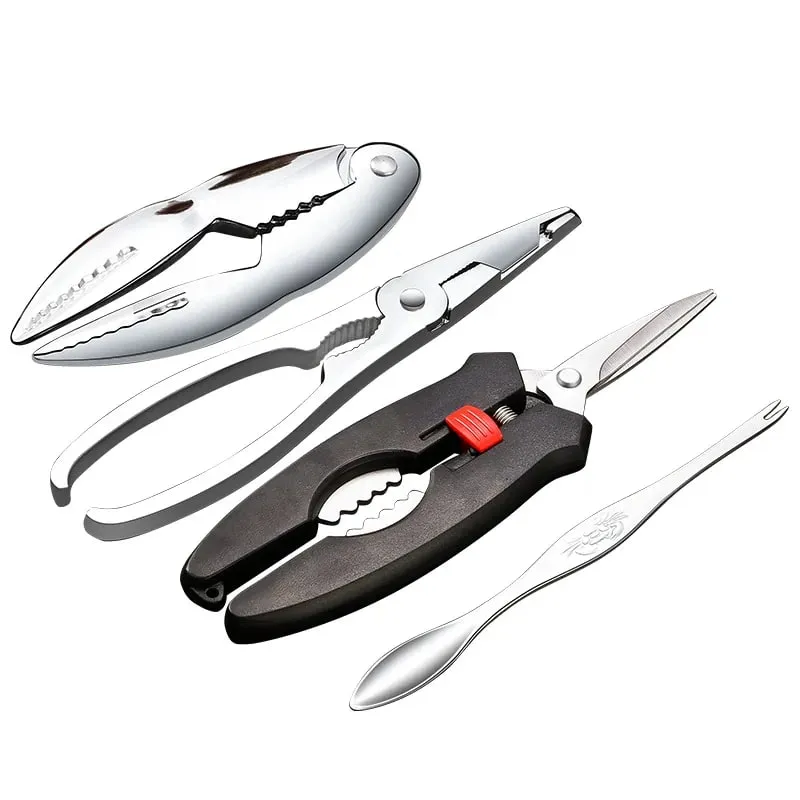 Seafood Tools Multi functional Zinc Alloy Claws Crab Needles Crab Scissors Kitchen Seafood Tools — image 6