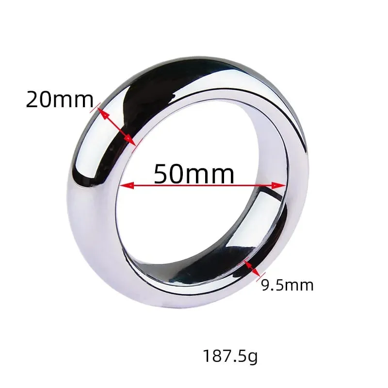 Heavy Ball Stretcher Metal Cock Rings for Men Penis Erection Delay Ejaculation Scrotum Testis Restraint Adult Games Sex Toys — image 9