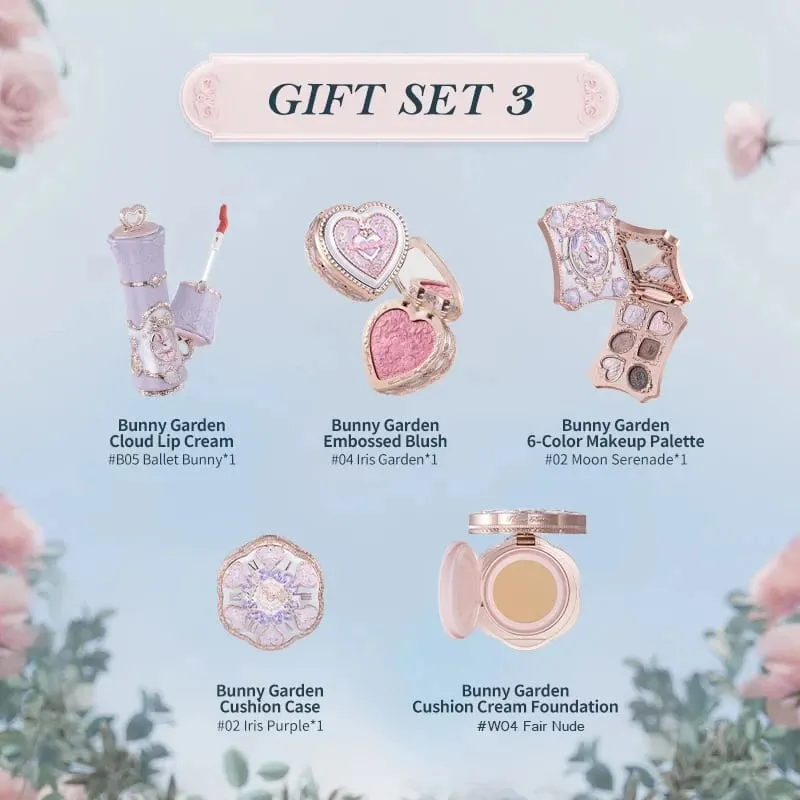 Flower Knows Bunny Garden Collection Gift Sets Makeup Lip Cream Blush Cushion Cream Foundation Makeup Kit Full Professional — image 5
