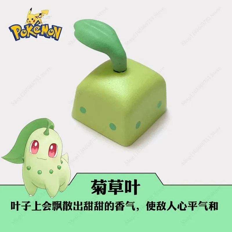 Pokemon Anime Cute Tail Keycaps Pikachu Gengar Eevee Keyboard Cap for Cross Shaft Mechanical Keyboard 3D Resin Keycaps Best Gift