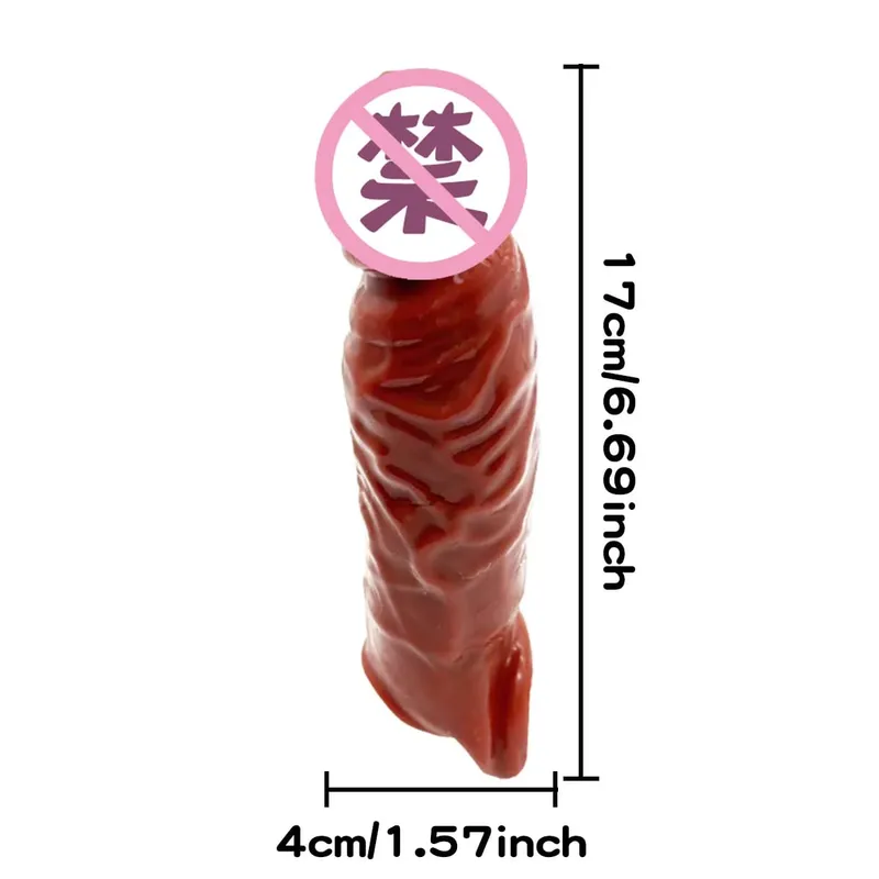 Realistic Silicone Penis Sleeve Textured Penis Extender for Enhanced Performance Sex Toys