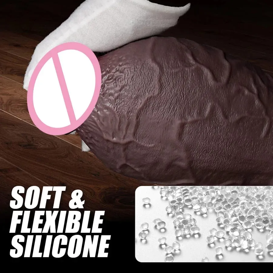 Super Realistic Anal Silicone Dildo Soft Huge Penis Suction Cup Dildo Vaginal Expander G-spot Stimulation with Strong Suction Cup Release Anal Training Hands Buttplug Adult Masturbator Cock Big Dick Butt Plug Sex Toys For Women Men Couples — image 5