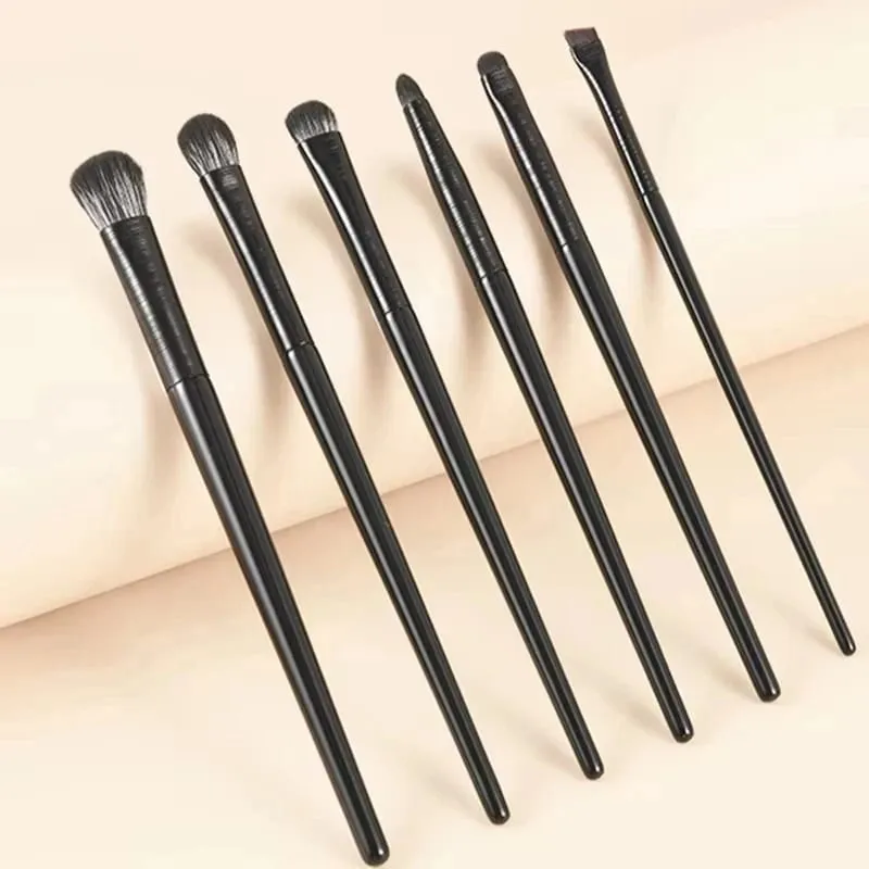 6Pcs Eye Makeup Brushes Set Professional Soft Eyeshadow Eyeliner Eyebrow Brush for Women Beginners Contouring Cosmetic Tools — image 1