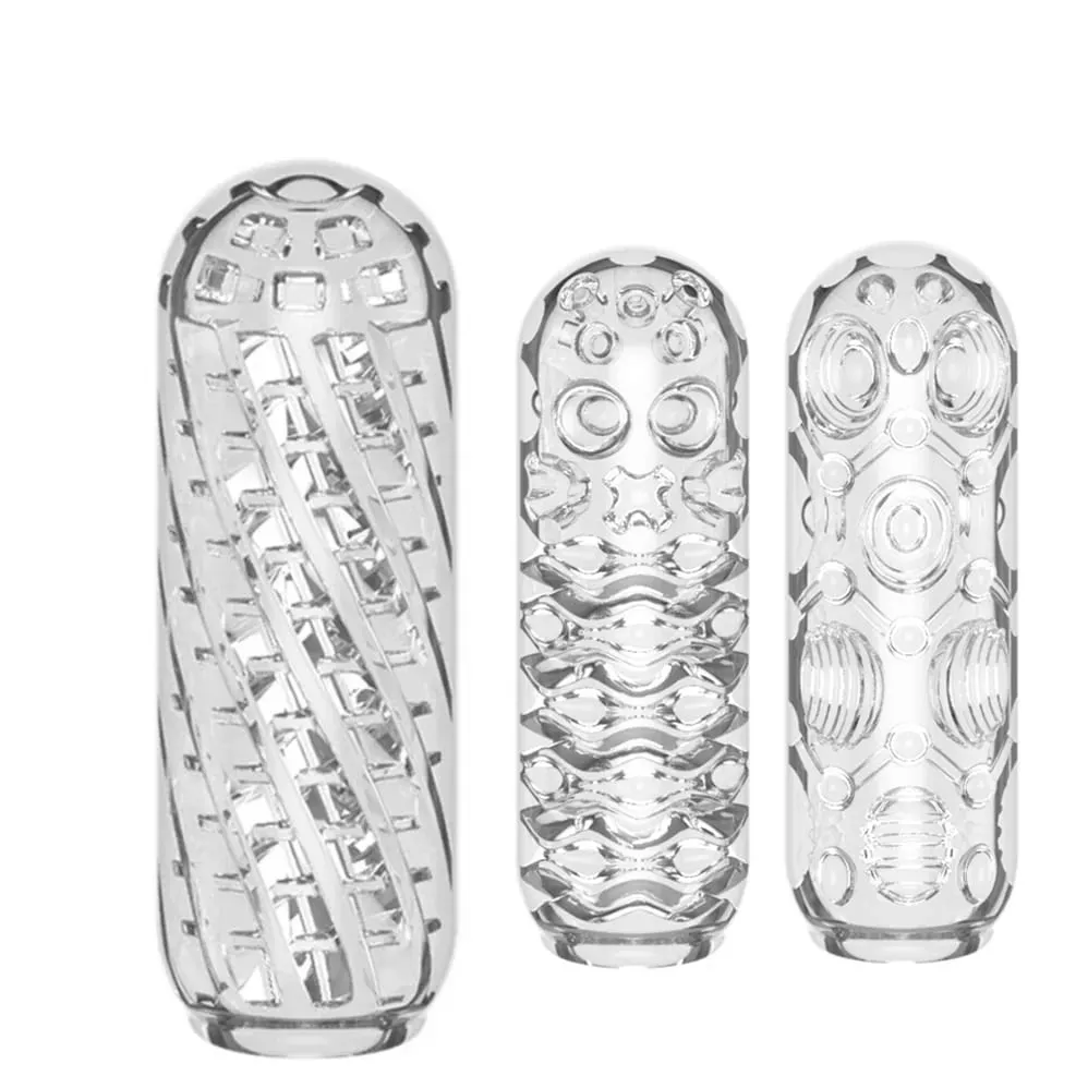 Pleasent Aircraft Cup Male Masturbators Masturbation Device Soft Clear Pocket Pussy Penis Sleeve Training Adult Sex Toys for Men — image 4