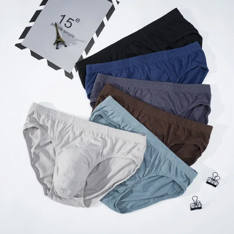 4 Pcs/Lot Men's 100% Cotton Breathable Briefs Comfortable Male Underwear Lingerie Panties Underpants Plue Size Xl -5Xl — image 7