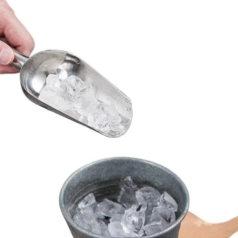 Stainless-Steel Ice Cube Scoop Bar Buffet Party Kitchen Spice Candy Flour Nut Scoop Spoon Dry Goods Shovel Kitchen Accessories — image 3