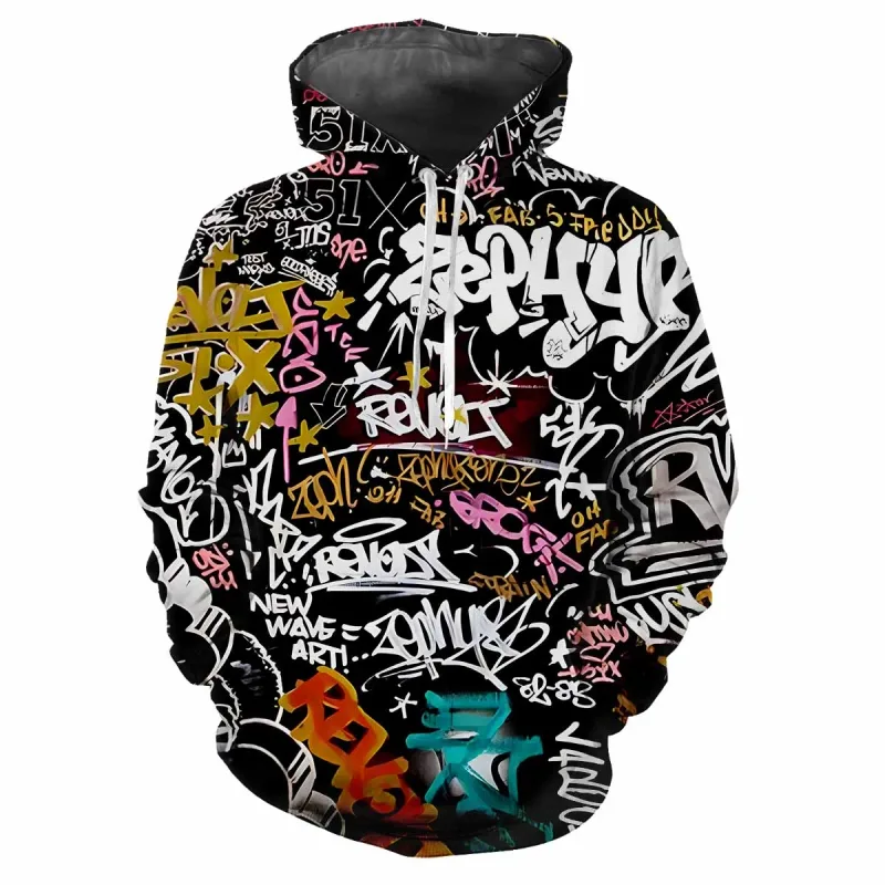 2024 Fashion Men's Hooded Printed Letter Pattern Sweatshirt Casual Long Sleeve Hooded Top Street Design Men's Sportswear — image 17