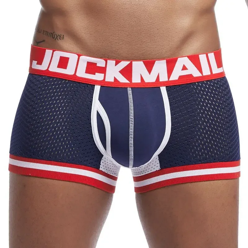 Jockmail Boxer da uomo Intimo a rete Traspirante Comodo Morbido e confortevole Pantaloncini sportivi Uomo adulto Mutandine Abbigliamento Lingerie