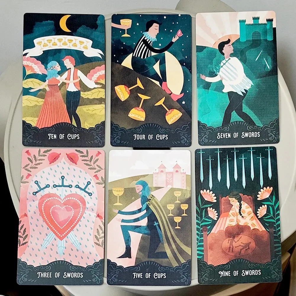 Star Maiden Tarot Pakli 78 kártyapakli Esztétikus Égi Isteni Tarot Kártyák Kétrészes Merev Dobozban 12*7cm Dupla dombornyomással — image 3