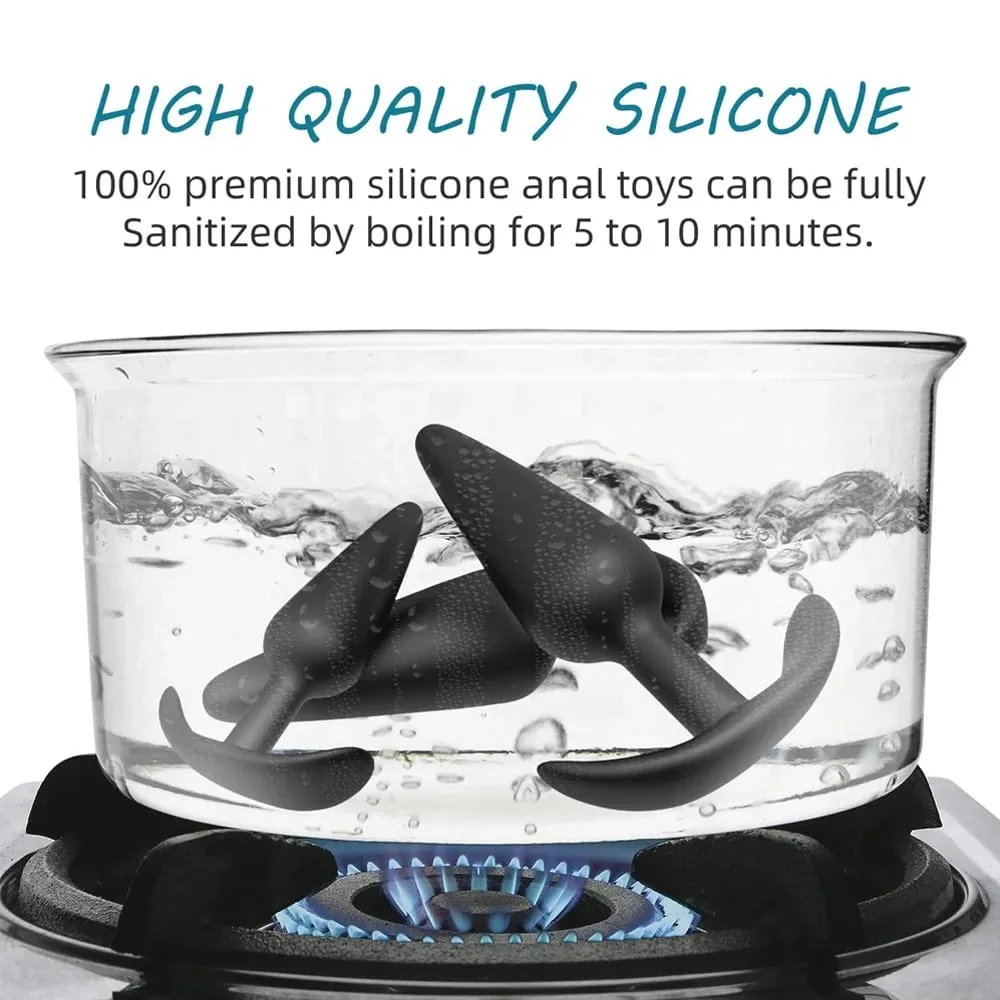 3 Different Size Anal Plug Soft Silicone Anal Butt Plug Stimulator Adult Sex Toys for Men/Women Prostate Massager Anal Trainer — image 3