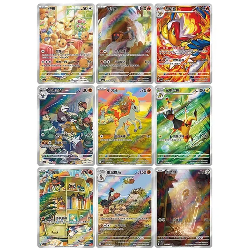 Original Pokemon GemPack Cards Vol.5 Vol.3 Vol.2 Vol.1 Trading PTCG Bag Gem Box Deck Sprigatito Eevee Pikachu Gengar Card Gift — image 6
