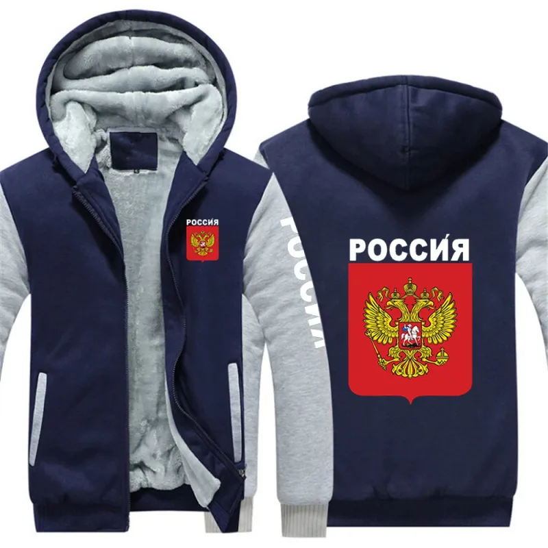 2025 Russia Badge Jacket Autumn And Winter Man's Cold Resistant Mountaineering Clothing Coat Russian Flag Logo Print Hoodies — image 10