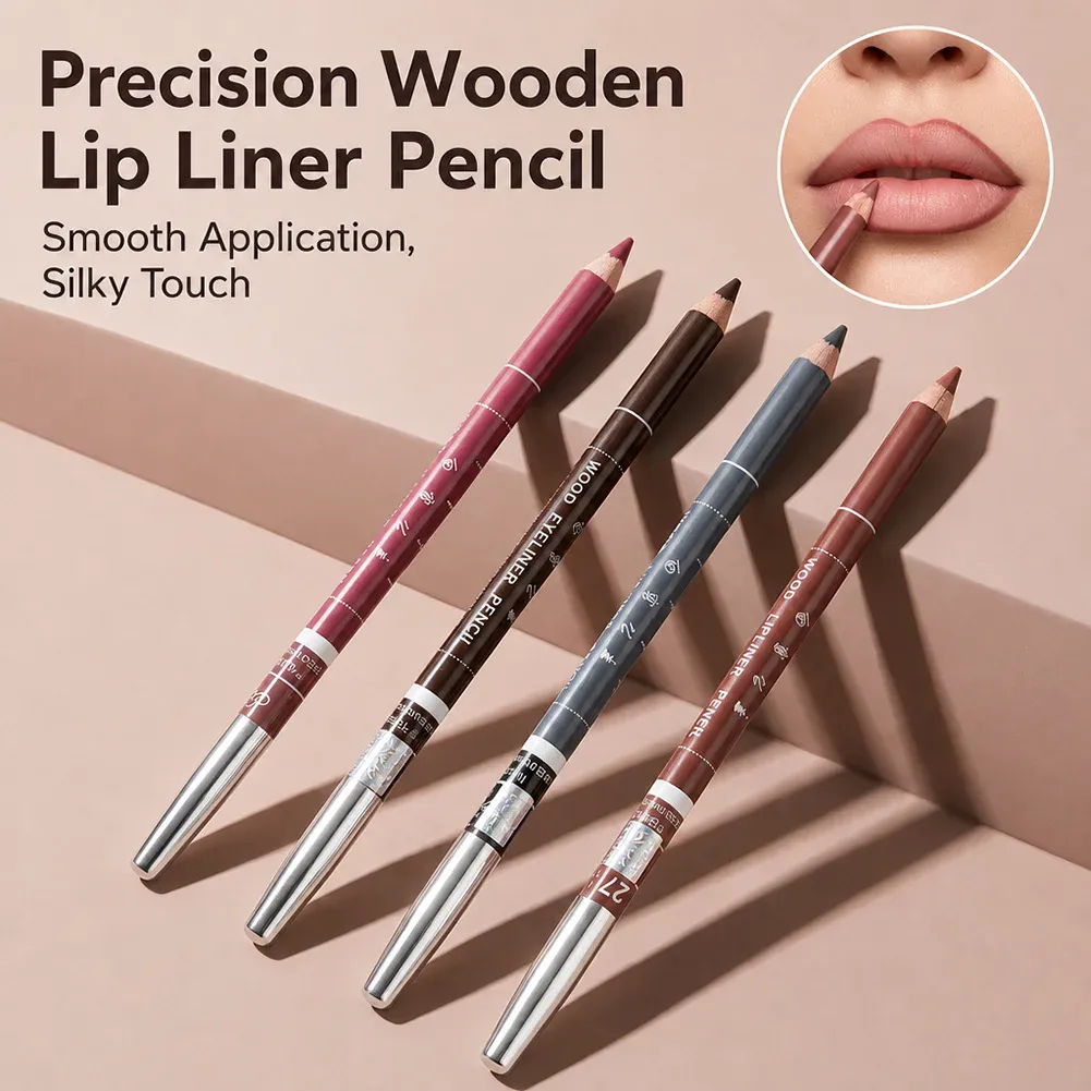 Non Stick Cup Waterproof Matte Lip Liner Pen Nude Red Long Lasting for Women Party Makeup Lip Cosmetics — image 3