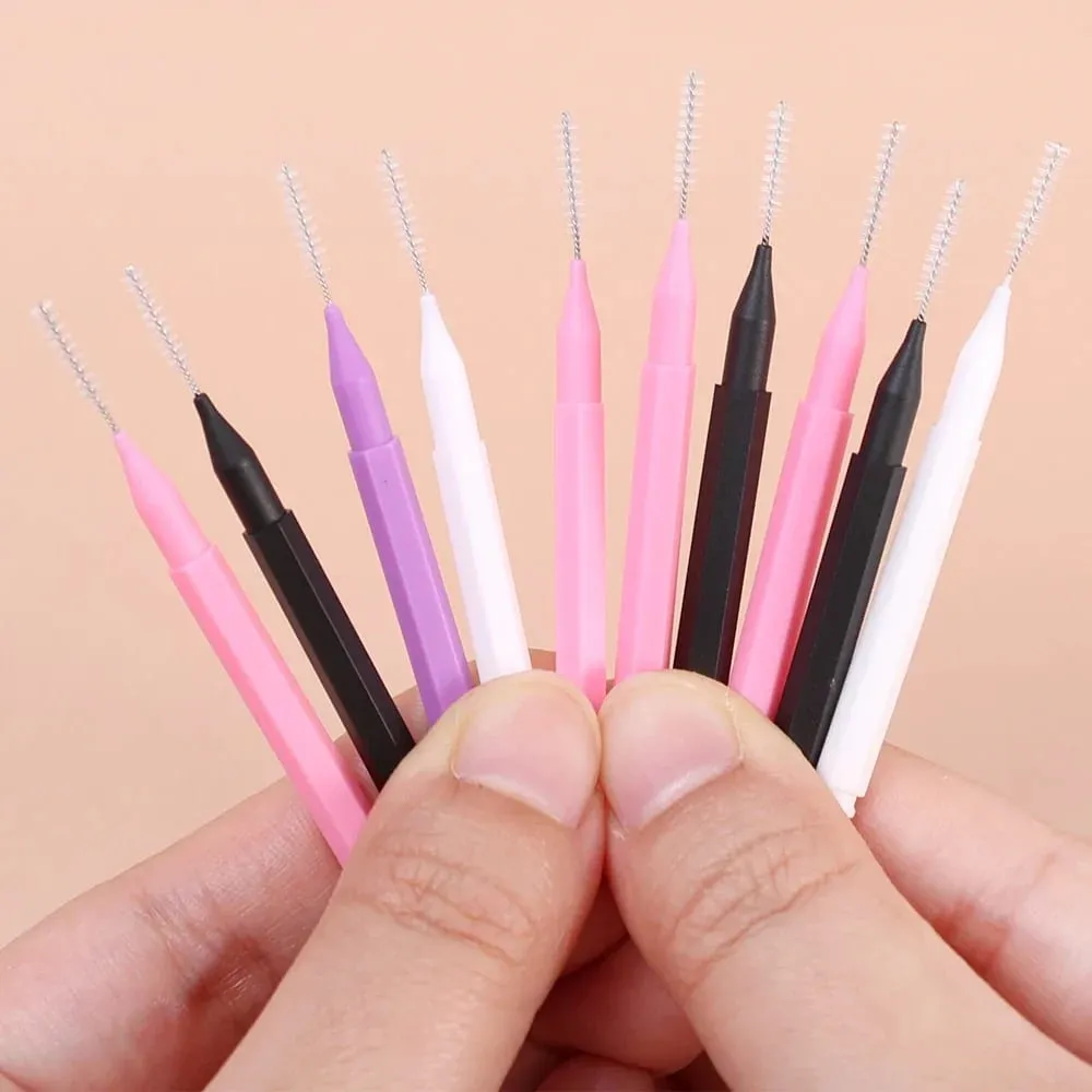 50PCS Mini Eyebrow Brush Portable Brow Perm Brushes Disposable Bendable Micro Eyelash Brow Lifting Brushes Applicators Tools — image 6