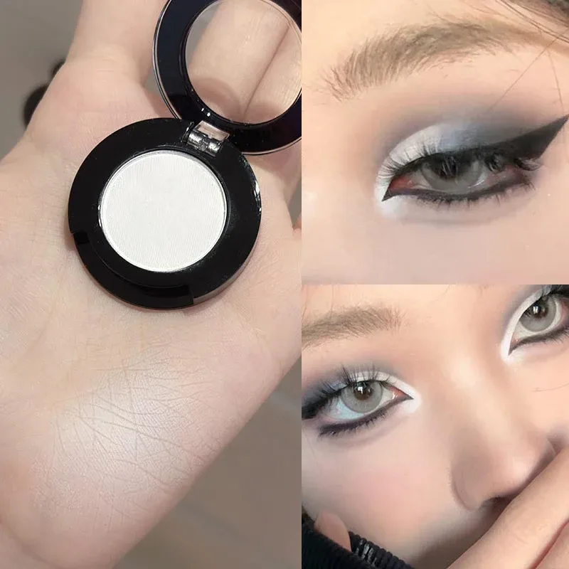 Single Klein Blue Smoked Blue Eye Shadow Palette Gothic Red Pigments Smoked Eye Makeup White Lying Silkworm Eyeshadow Eyeliner — image 3