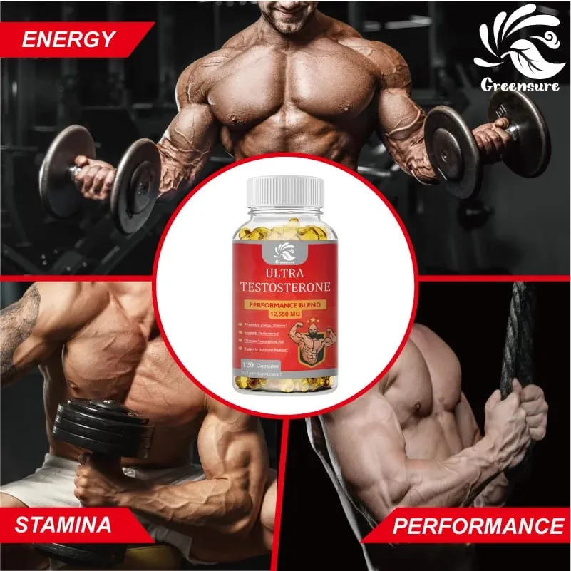 Greensure Male Energy Booster - Healthy Support to Help Boost Strength and Build Lean Muscle