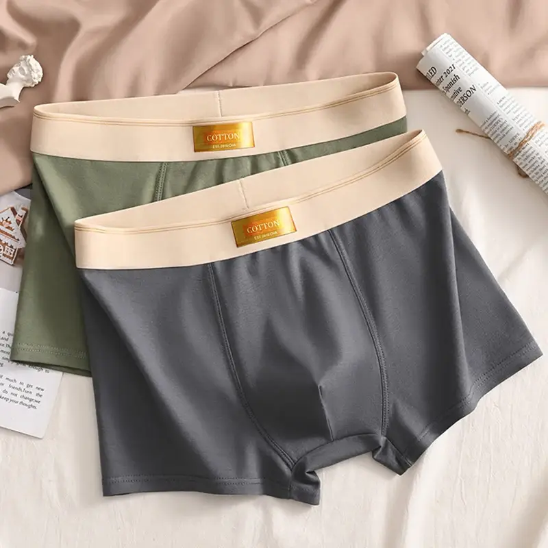 3Pcs Soft Cotton Men's Boxers Hombre Panties Man Breathable Underpants Sexy Sports Comfort Large Size L-4XL Male Boxers — image 8