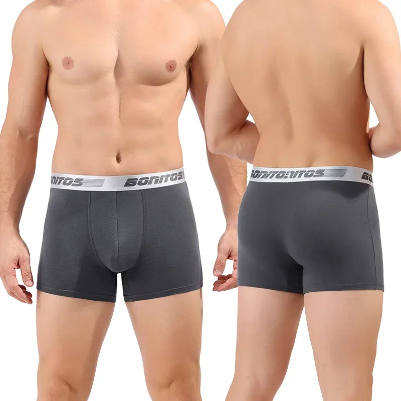 5 stücke männer Unterhosen Baumwolle Boxer Briefs Klassische Männer Höschen BONITOS Brief Elastischen Bund Boxer Unterwäsche Für Mann Shorts — image 4