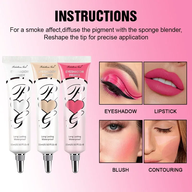 Prebase para sombra de ojos mate de 6 colores – Base para ojos con control de aceite a prueba de arrugas Prebase correctora de color de larga duración y resistente a las manchas — image 3