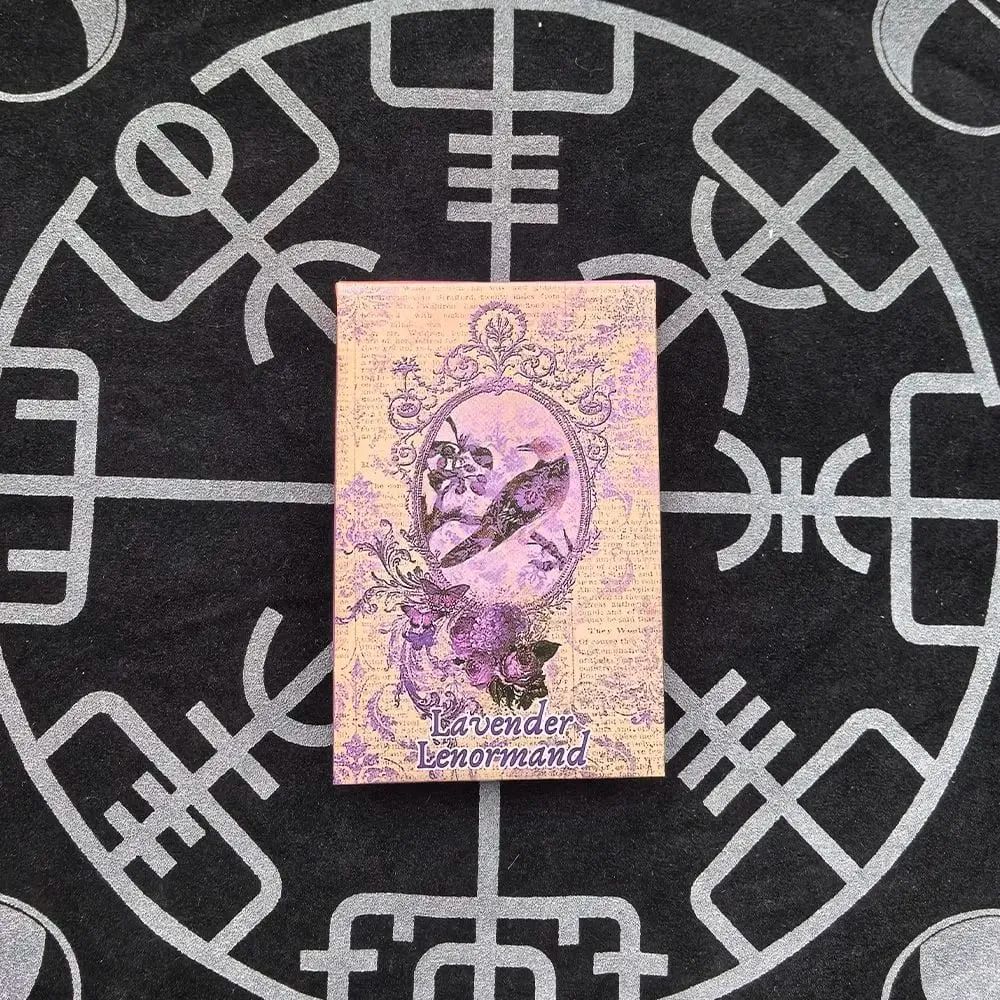 Dek Lavender Lenormand - Kad 9*6sm 36 dengan Ilustrasi Botani Vintaj Alternatif Tarot Estetik Ungu Shabby Chic — image 5