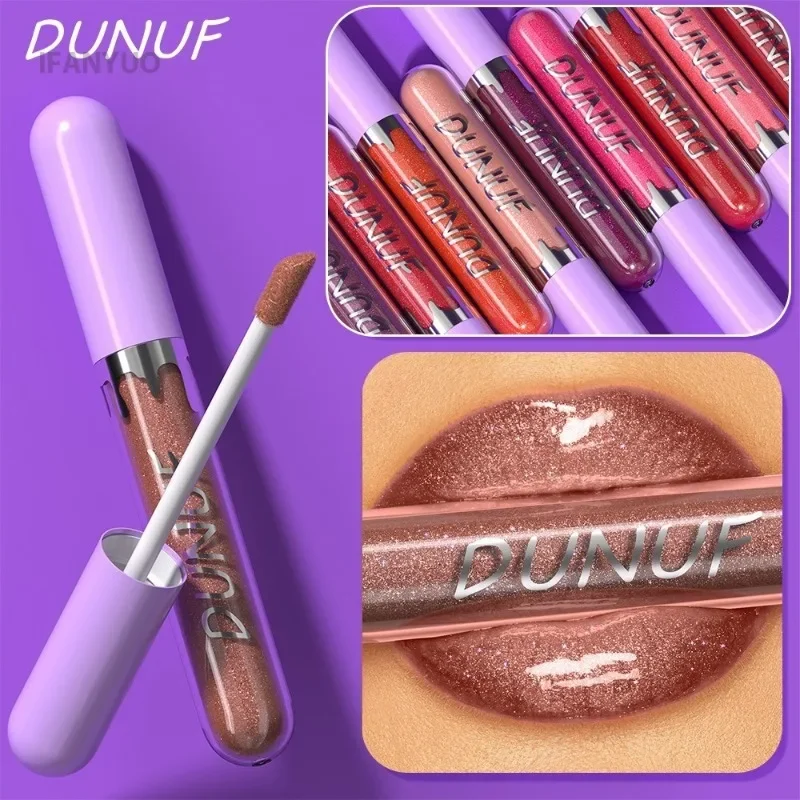 1pc Metallic Liquid Lipstick Long Lasting Glitter Lip Glaze Waterproof Moisturize Brown Lip Tint Shiny Shimmer Lipgloss Makeup — image 4