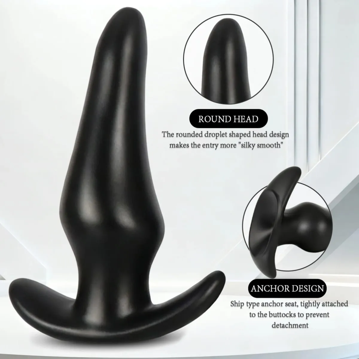 Plug Anal en Silicone souple, 3 tailles différentes, stimulateur, jouets sexuels pour adultes, masseur de Prostate Gay, entraîneur Anal — image 3