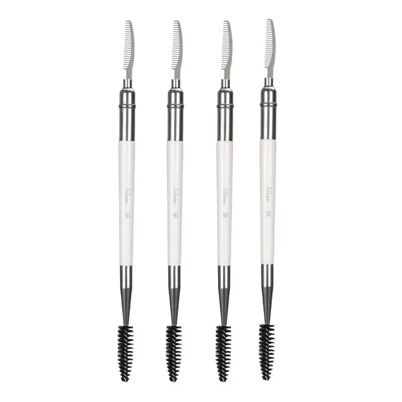 1pc Dual ended Brow Comb Makeup brush Eyebrow Make up brushes stainless steel Eye Lashes roller Eyelashes white Beauty tool 591 — image 7