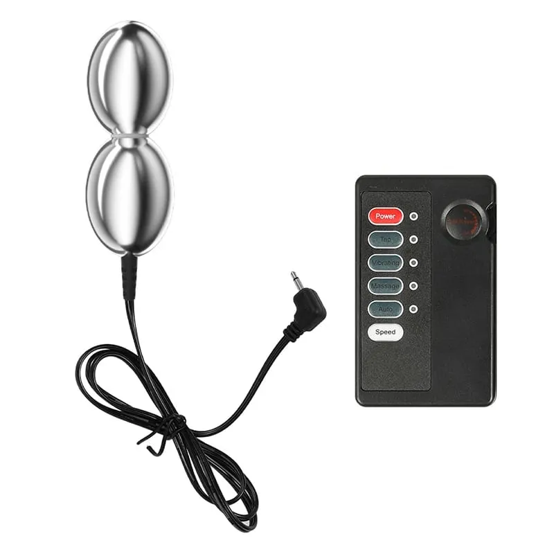 SM ไฟฟ้า Shock คู่ลูก Anal BUTT Plug Prostate Massager E-stim เพศของเล่นสำหรับชายเกย์ผู้หญิงช่องคลอดกระตุ้นตูด Dilator