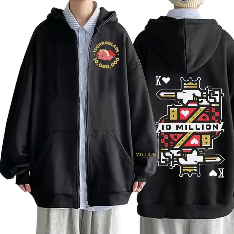 Technoblade Merch Print Zipper Hoodies Sweatshirts Harajuku Men Women Hip Hop Streetwear Casual Loose Hoodies Fashion Pullovers — image 20