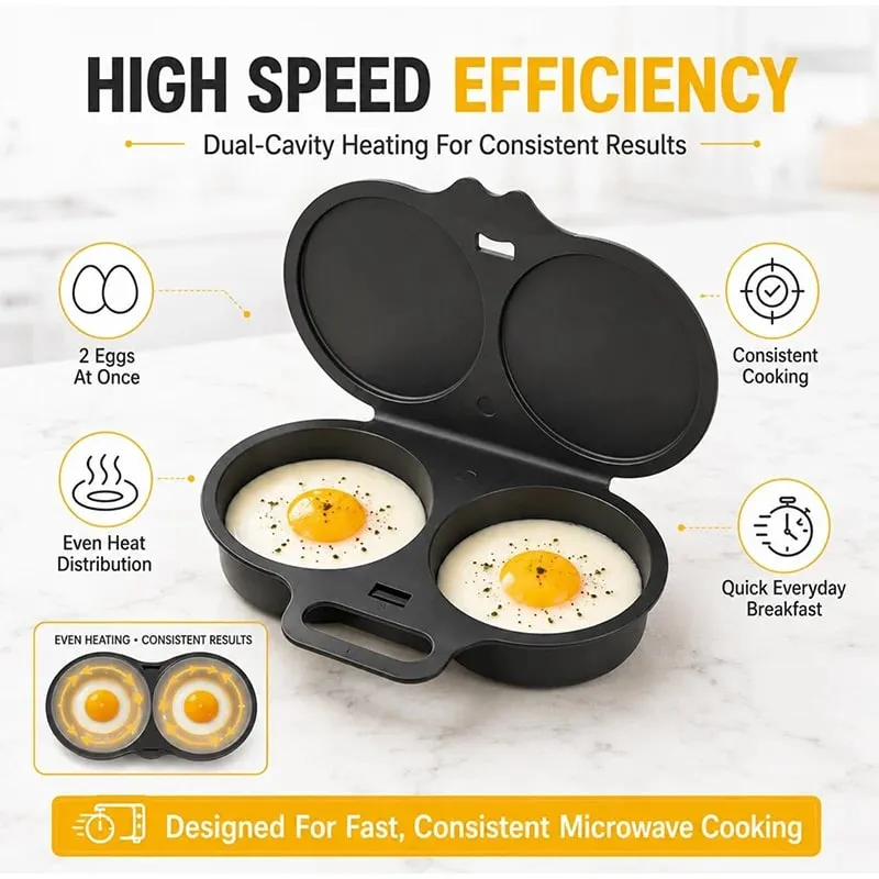 Forno de microondas de plástico ovo cozinhar molde cozinha cozinhar molde ovo poacher cozinha gadgets ovo frito ferramenta bonito diy torradas pão — image 2