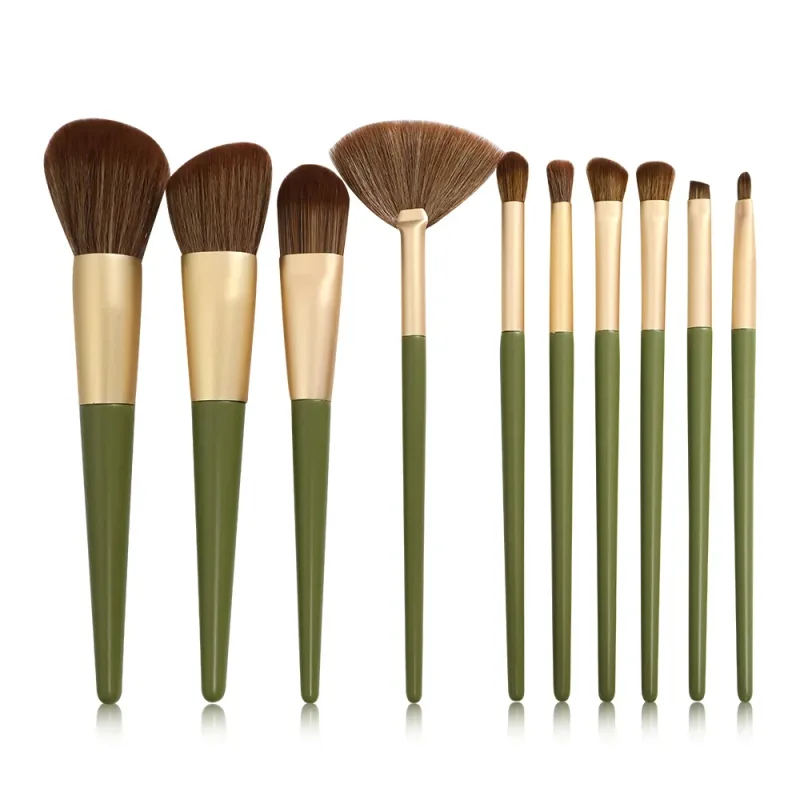 11 pcs Pink Makeup Brushes Set Vegan Eyebrow Eyelash Powder Synthetic Hair Foundation Brush Make Up Tools For Women