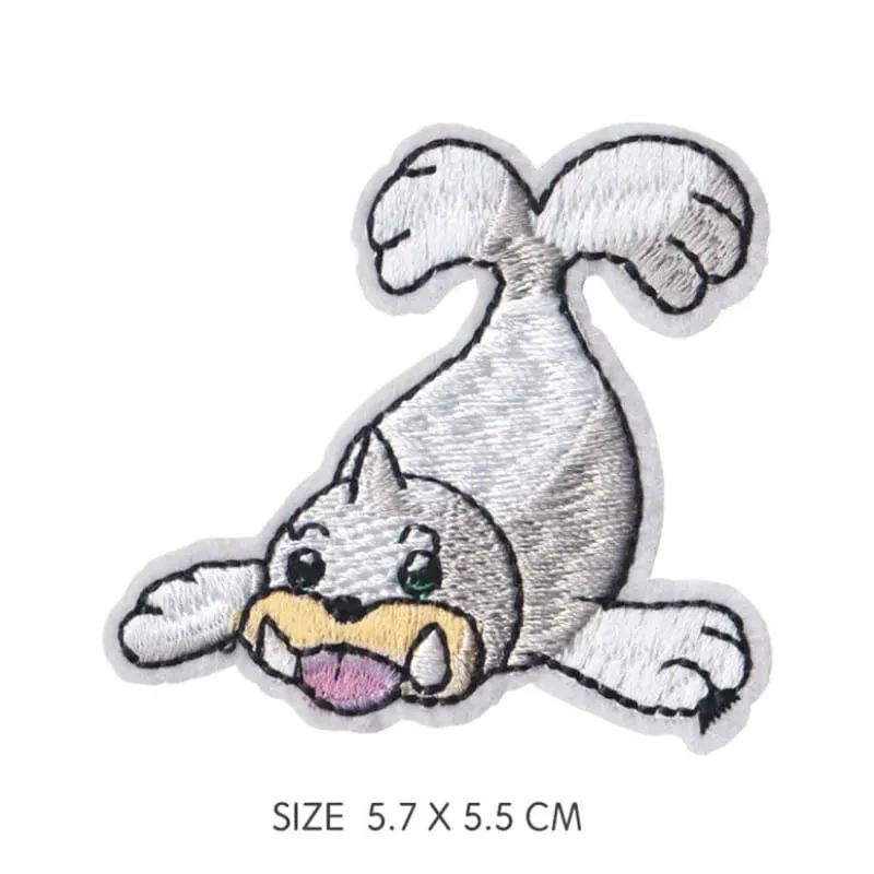 HOT 40 Style Snorlax Iron On Patch Embroidered Clothes Patches Cartoon for Clothing Kid Umbreon Cloth Stickers Garment Appliqués — image 8