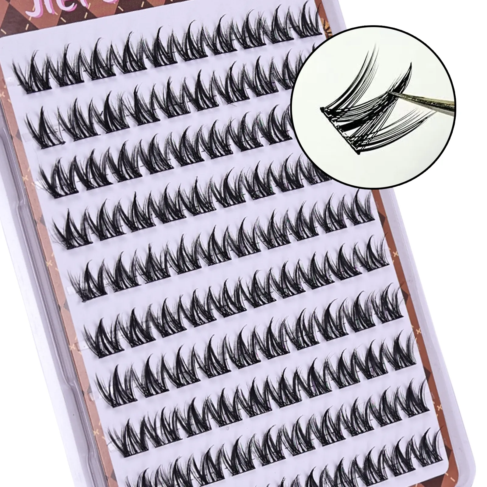 Glue‑Free Self‑Adhesive False Eyelashes Lashes Voluminous Fluffy Thick Manga‑Style Cluster Lashes DIY Eye Makeup Extension — image 3