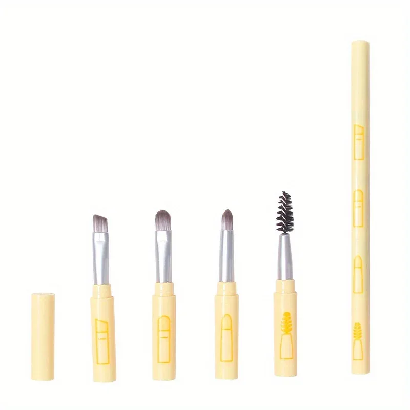 4 IN 1 Multifunctional Makeup Brushes Set Makeup Gadget Detachable Lip Eyeshadow Brush Sponge Eyeshadow Brush for Home Travel — image 6