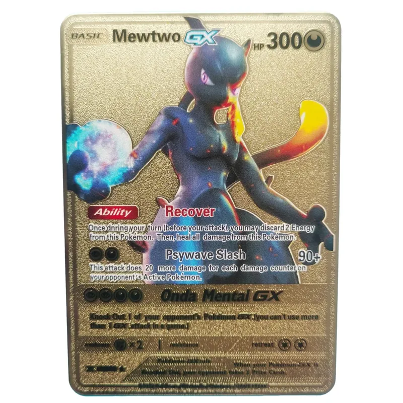 Van Gogh Museum Pokemon English Metal Card Anime Pikachu Charizard Mewtwo Shiny Letters Game Collection Card Kids Toy Gifts — image 25