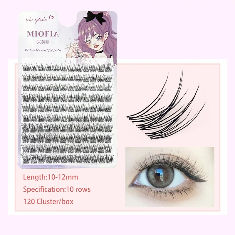 Cluster Lashes Natural Eyelash Extension Fluffy Fox Eye Lashes Mixed Tary Large Capacity Anime Lashes DIY Eyelash Cluster