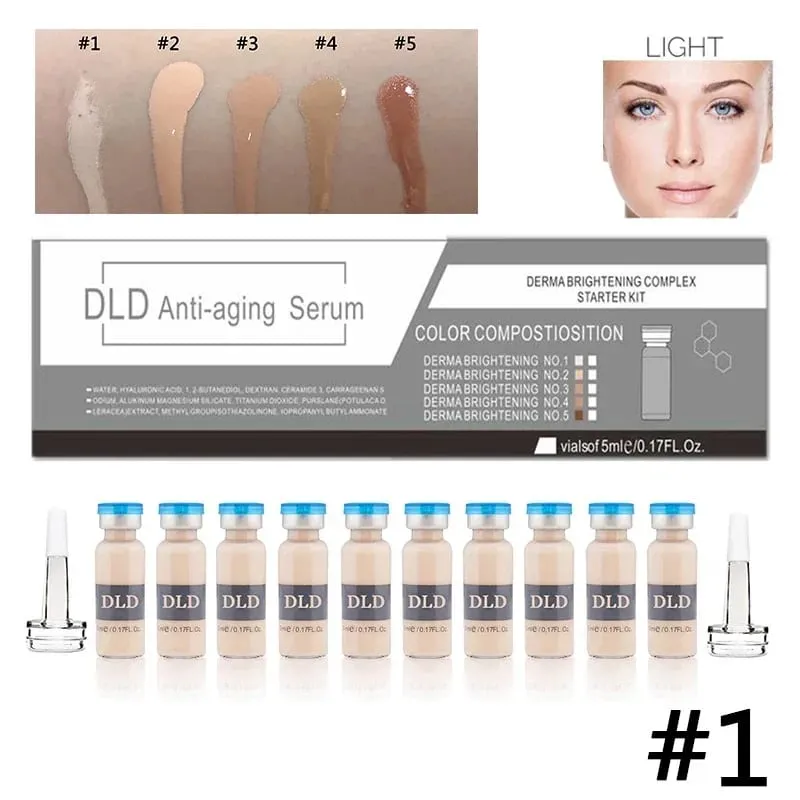 10 vials Korea 5ml BB Cream Glow Essence Beginner Starter Kit Liquid Foundation Moisturizing Hydration Skin Rejuvenation Beauty