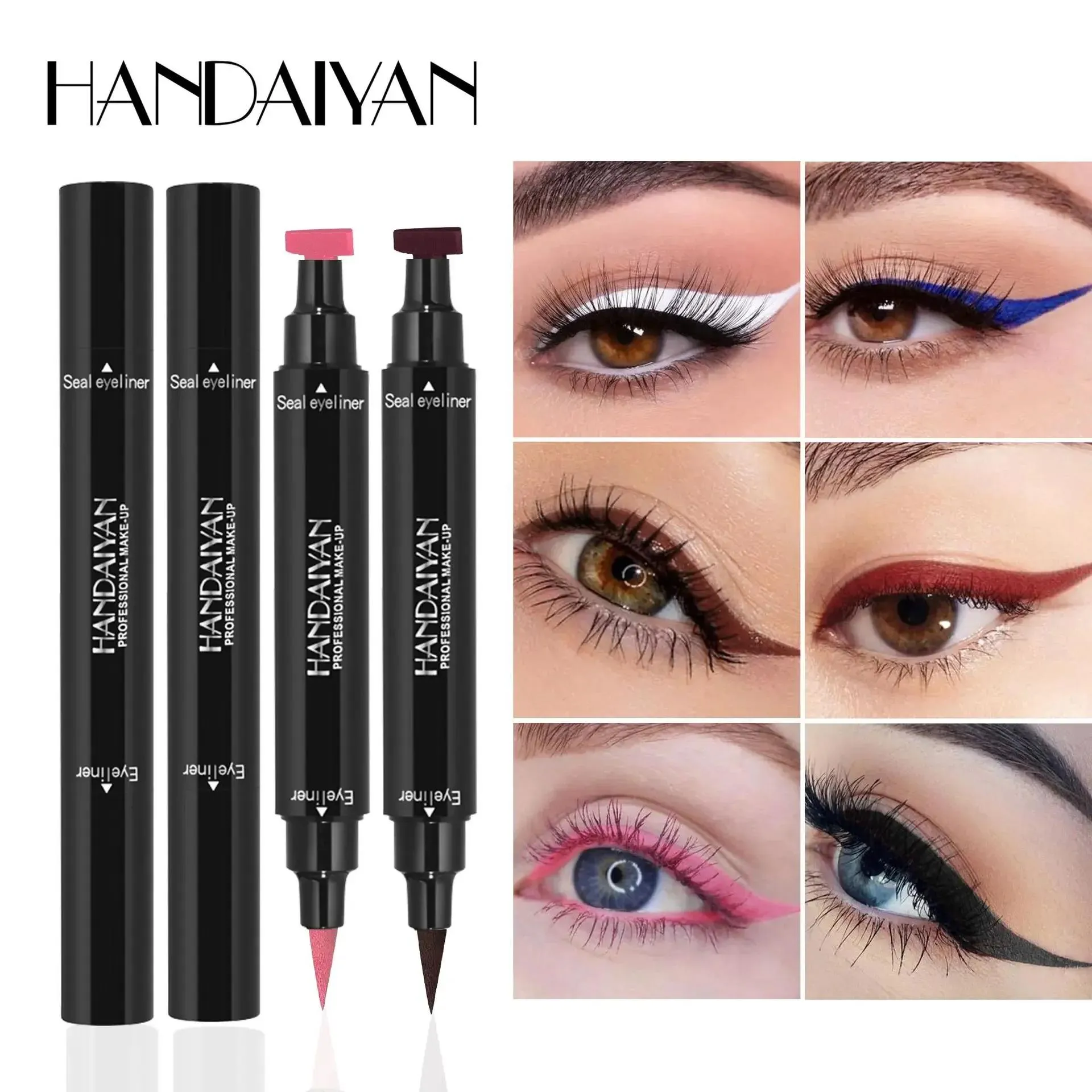 Long Lasting Triangle Liquid Eyeliner Stamp Waterproof Quick Dry No Smudging Eye Cosmetics Tool for Professional Makeup — image 3
