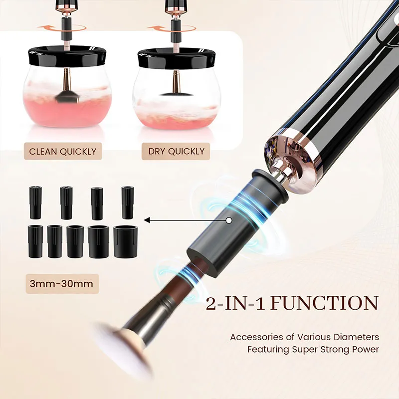 Professional Electric Makeup Brush Cleaner Fast Washing Drying Make up Brushes Cleaning Makeup Brush Tools Accessories — image 2