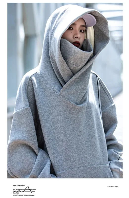 Autumn Men's Windbreaker Turtleneck Hooded Sweatshirts New Japanese Ninja Hoodies Women Line Print Oversized Y2K Vintage Hoodie — image 13