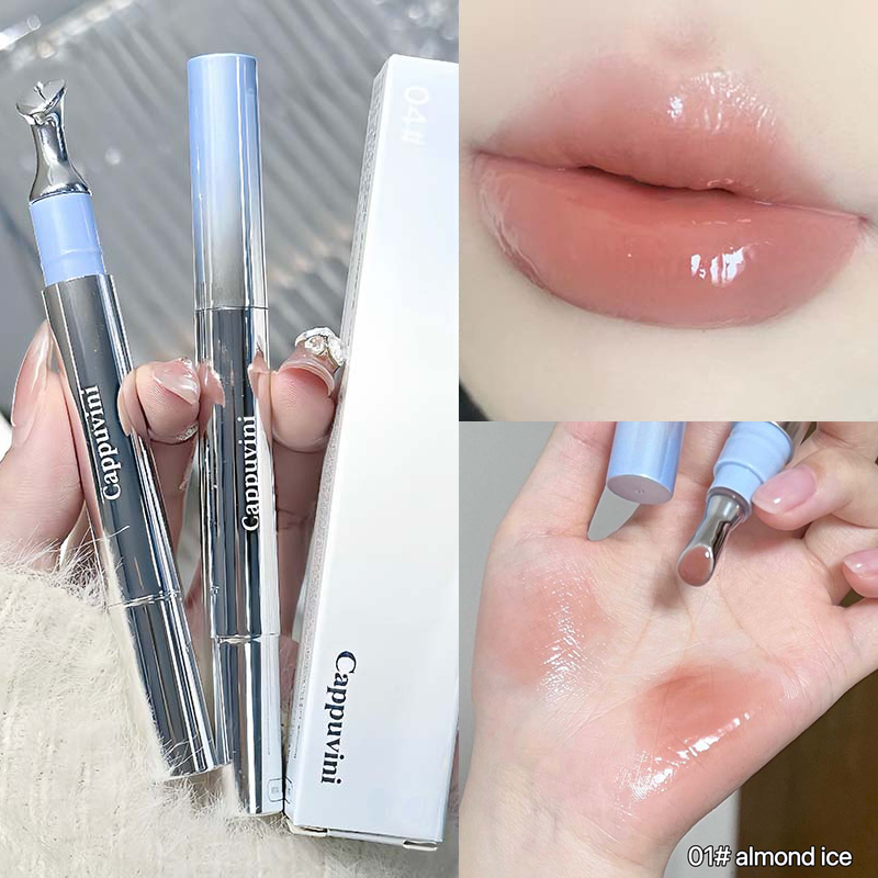 Mirror Watery Essence Lip Gloss Long-Lasting Non-sticky Plumping Liquid Lipstick Jelly Lip Glaze Makeup Moisturizing Lips Tint