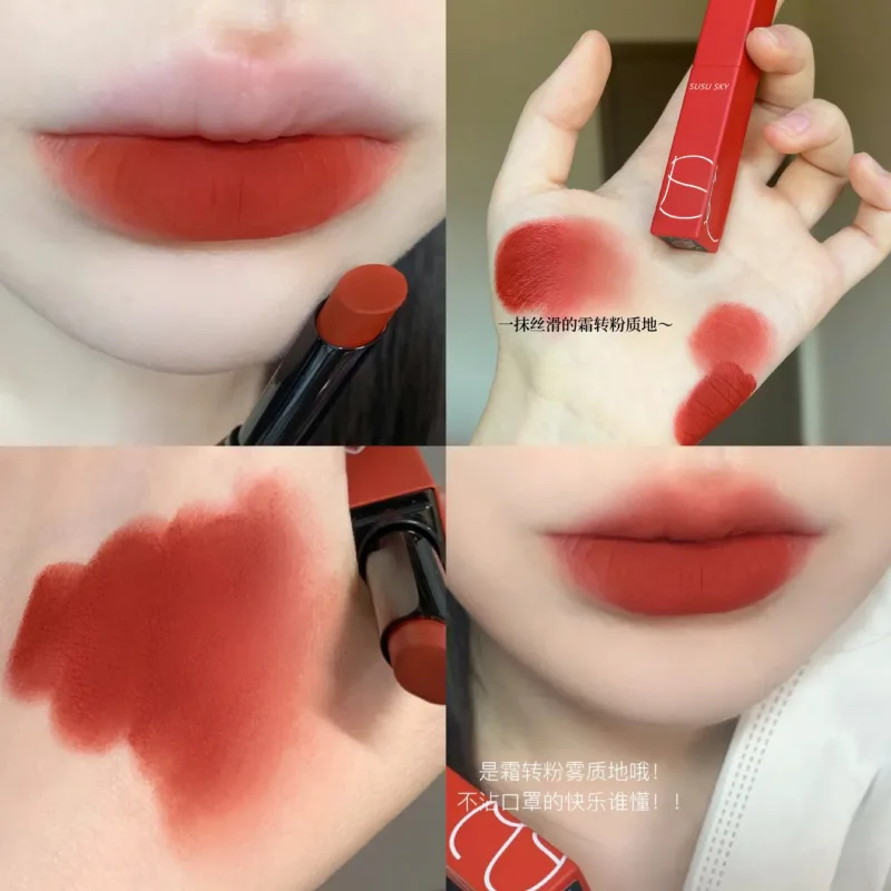 Red Brown Matte Velvet Lip Gloss Waterproof Liquid Lipstick Nude Red Sexy Lip Tint Mud Makeup Latte Coffee Lip Glaze Cosmetics — image 7