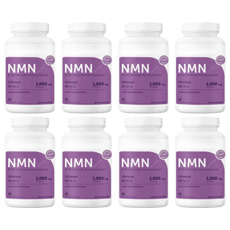 NMN kapsle 1000 mg na porci s Resveratrolem CoQ10 Vitamin C Vegan Formula Denní wellness doplněk Čisté ingredience 120Ct