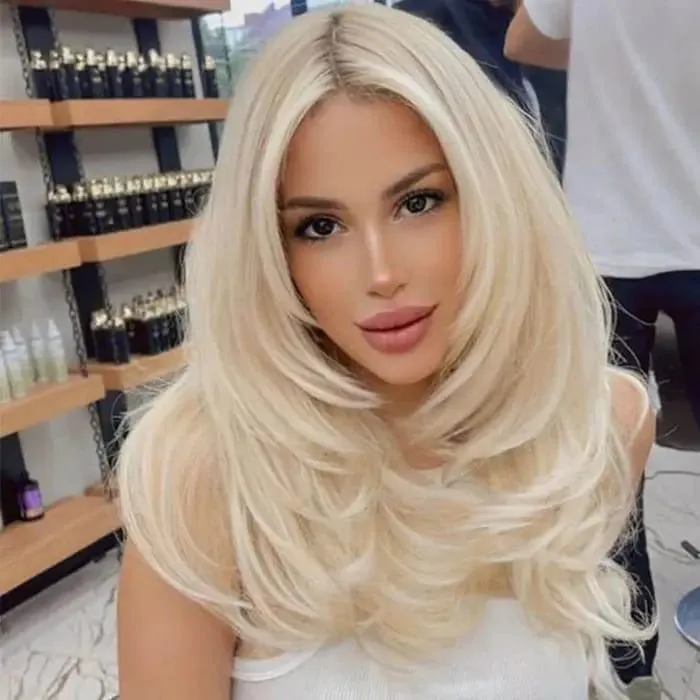 [12 Months] Invisible Seamless Injection Tape Hair Extensions Virgin Hair Whitest Blonde 10A Quality Long Uselife