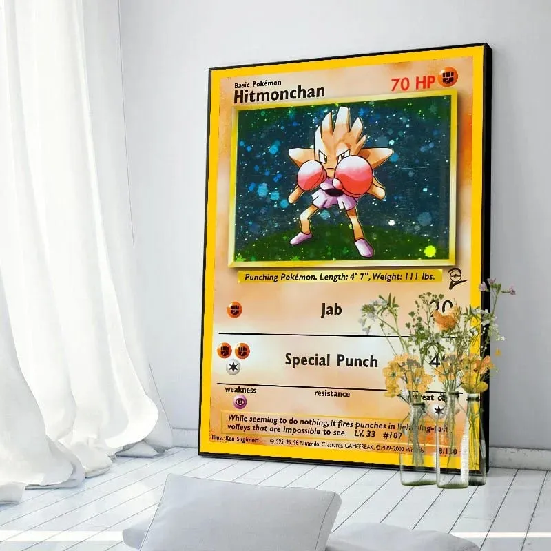 Pokemon Basis Set 1996 Jaar Engels Kaarten Shining Canvas Painting Poster Print Watercolor Wall Art Picture Home Decor Gifts — image 13